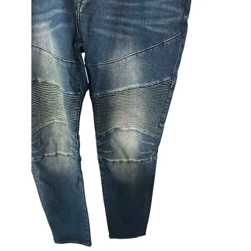 True Religion Mens 42x34 Rocco Relaxed Skinny Denim Blue Jeans Retail $219